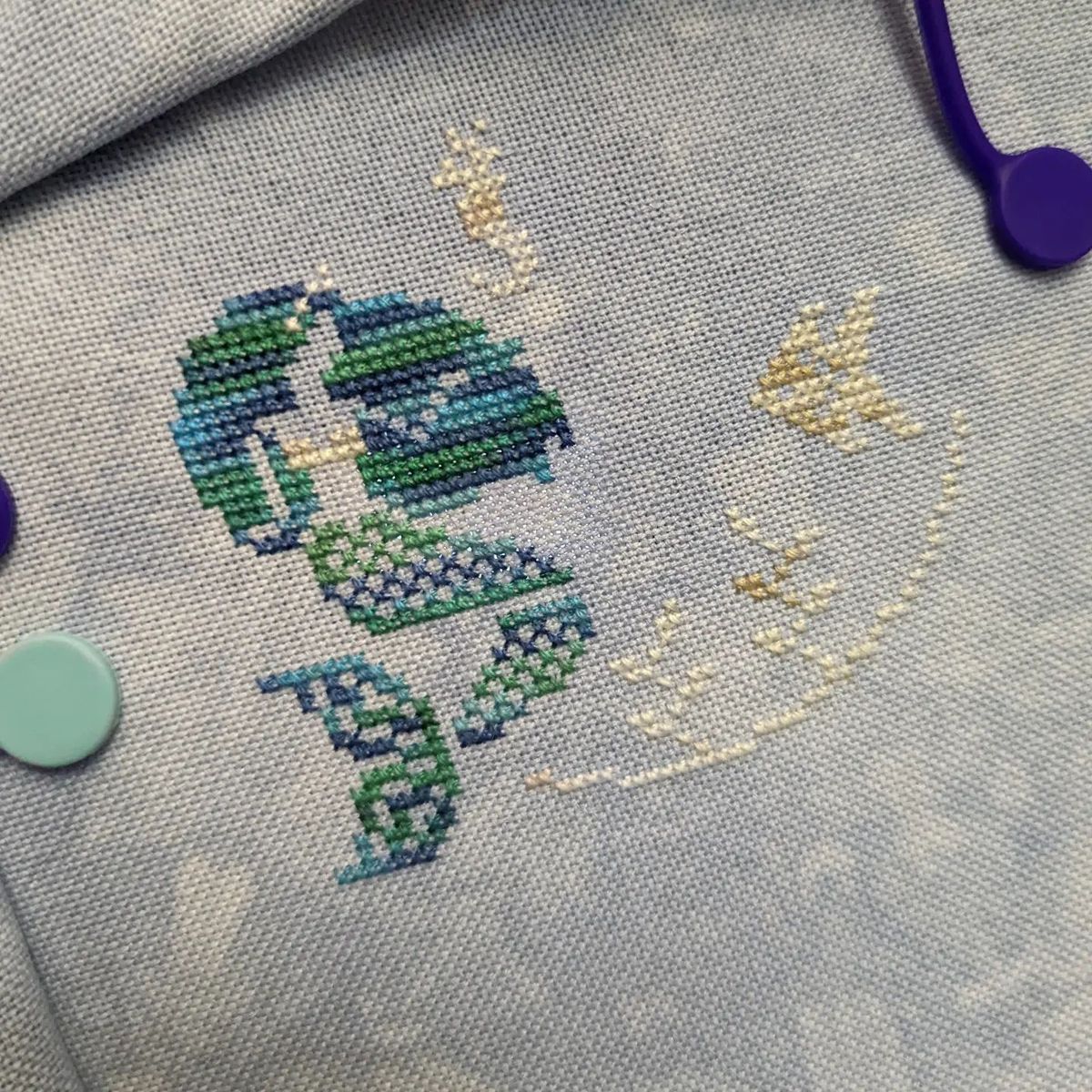 Customer Finish of Mermaid and Ocean Friends · Wild Violet Cross Stitch
