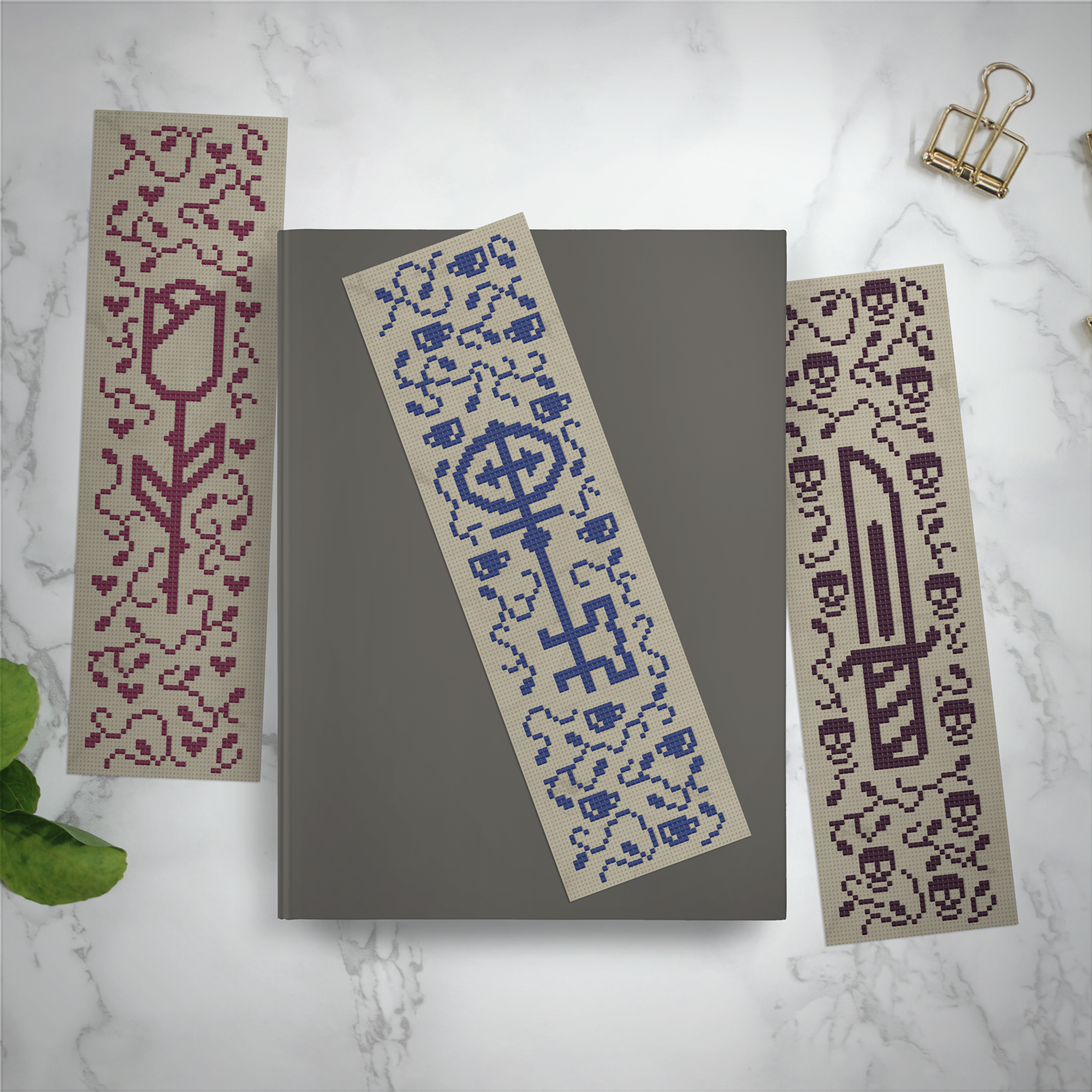 Key, Rose, and Knife Genre Themed Bookmarks