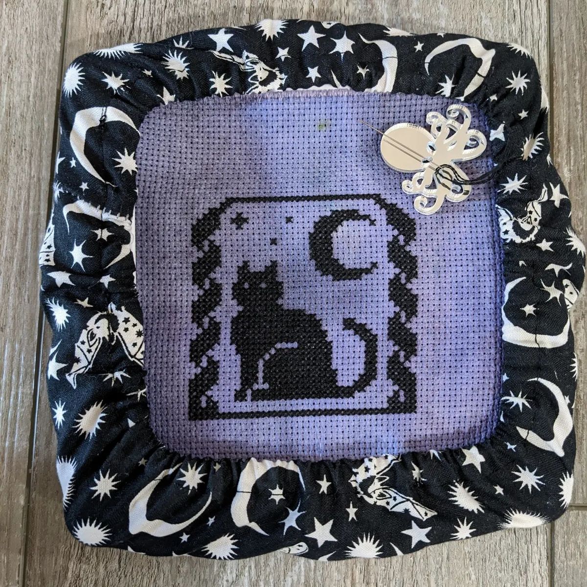 Moonlit Cat Customer Finishes · Wild Violet Cross Stitch