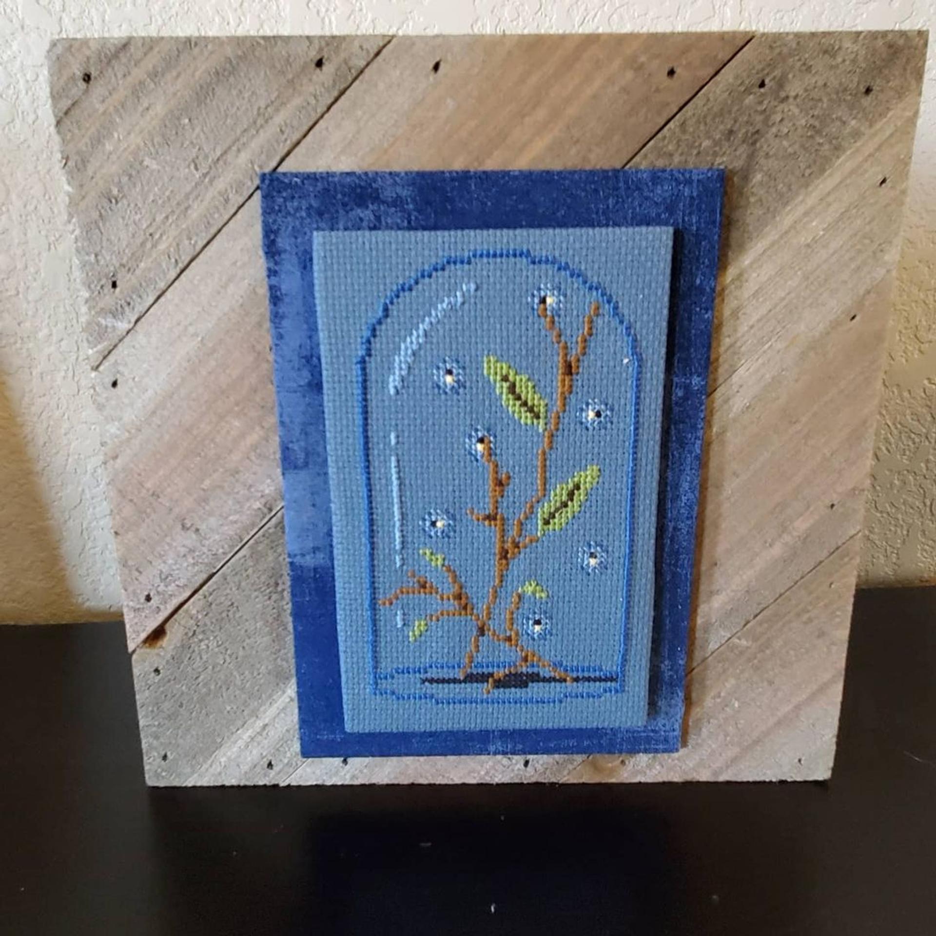 Terrarium Full of Fireflies Cross Stitch Pattern · Wild Violet Cross Stitch