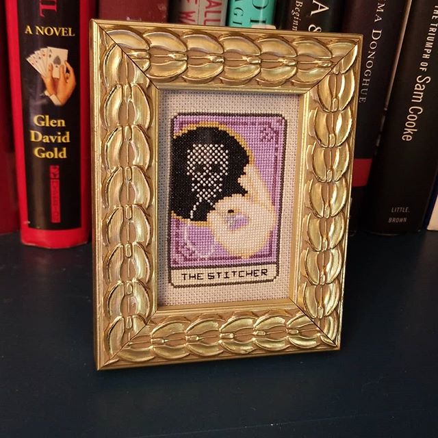 The Stitcher Tarot Card Skull Cross Stitch Pattern · Wild Violet