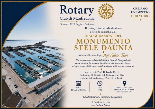 Inaugurazione del Monumento "Stele Daunia"