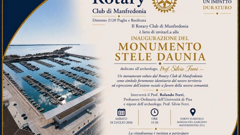 Inaugurazione del Monumento "Stele Daunia"