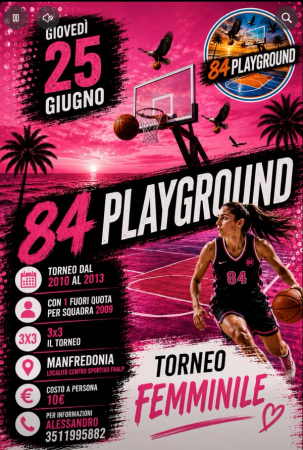 Basket: 84 Playground – Torneo Femminile 3x3