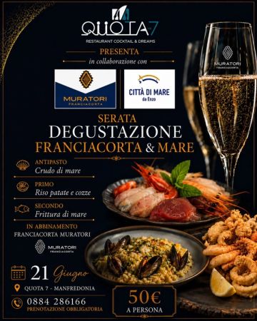 Degustazione Franciacorta & Mare da Quota 7