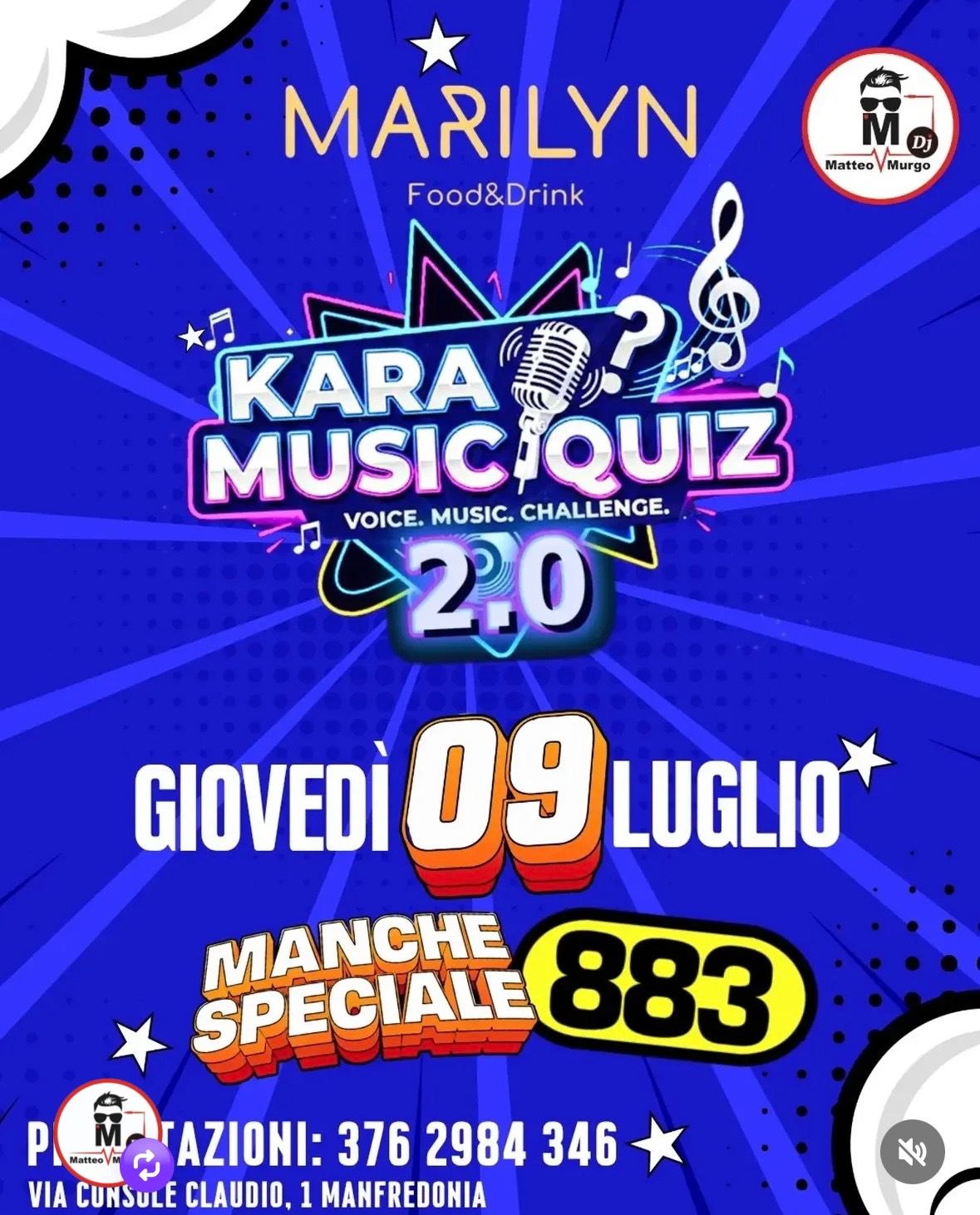 Kara Music Quiz 2.0 – Manche Speciale 883 | Marilyn