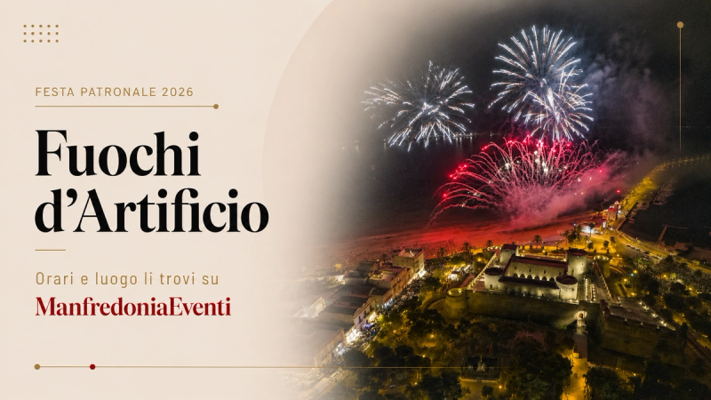 Fuochi pirotecnici in Spiaggia Castello (24:00) - Festa Patronale 2026