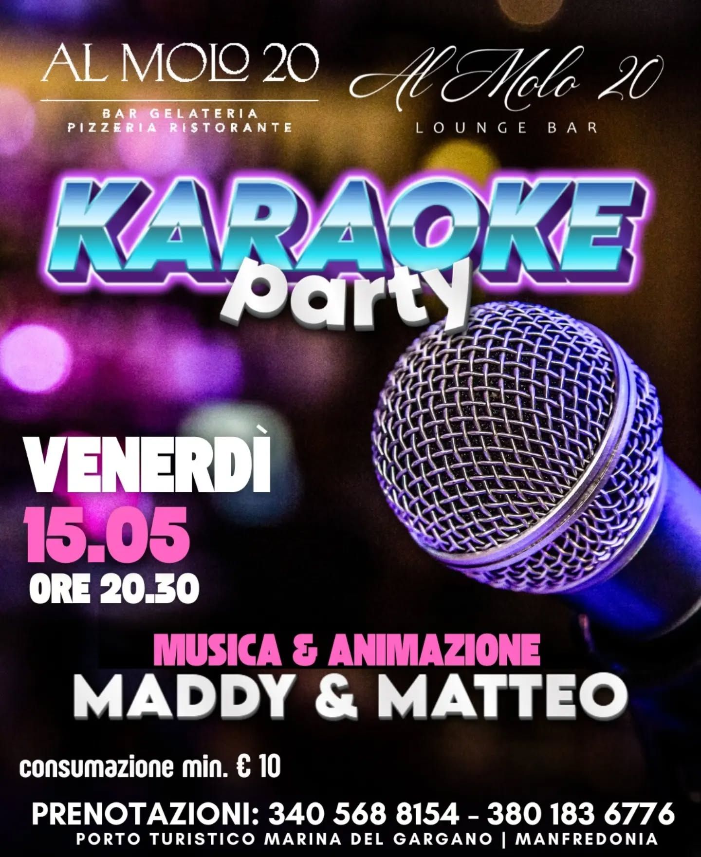 Karaoke Party con Maddy & Matteo | Al Molo 20