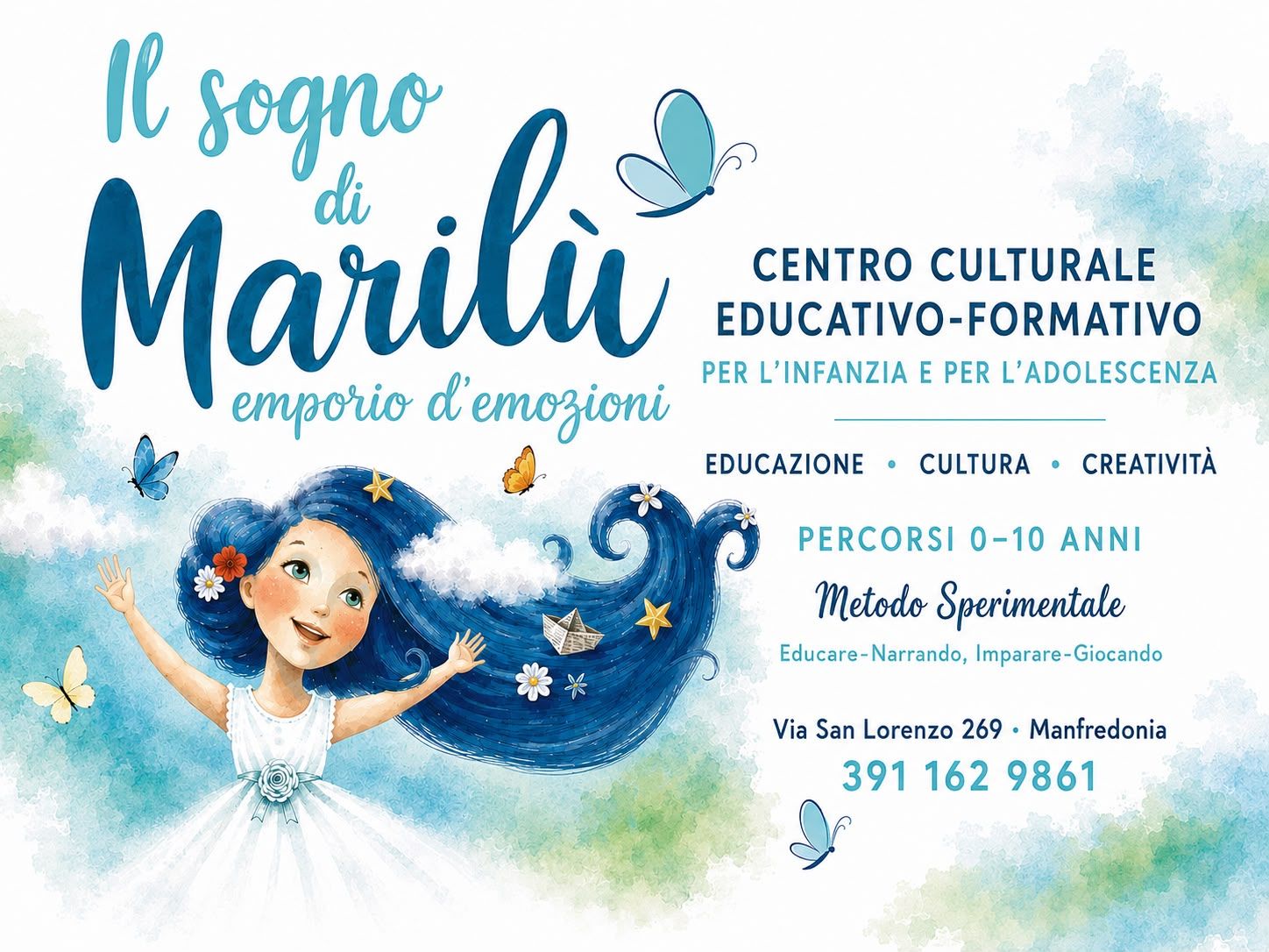 Locandina Il sogno di Marilù, centro culturale educativo-formativo per bambini a Manfredonia