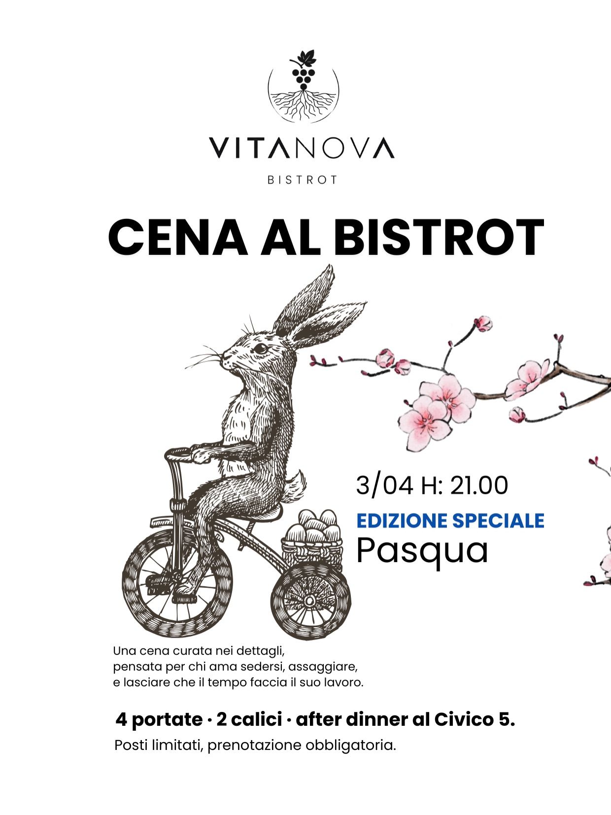 Cena degustazione | Speciale Pasqua da Vitanova