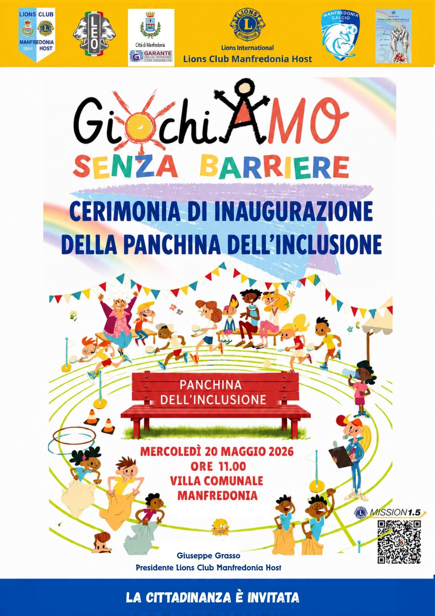 Panchina dell’Inclusione – GiochiAMO Senza Barriere
