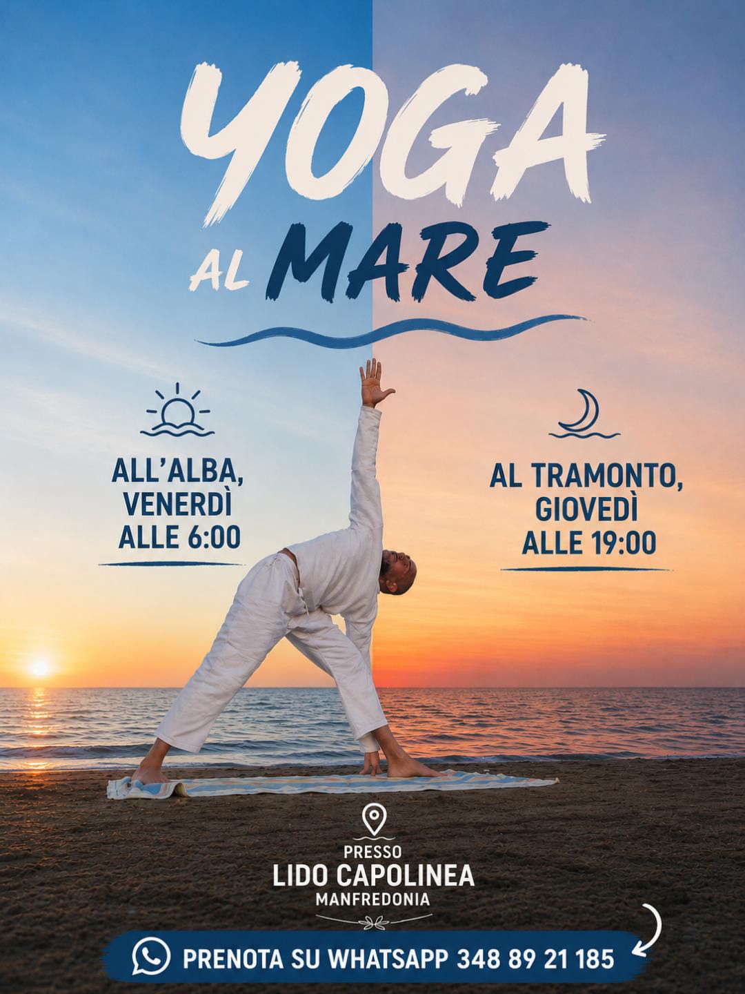 Yoga al Tramonto | Omkaram Yoga Shala al Capolinea Beach