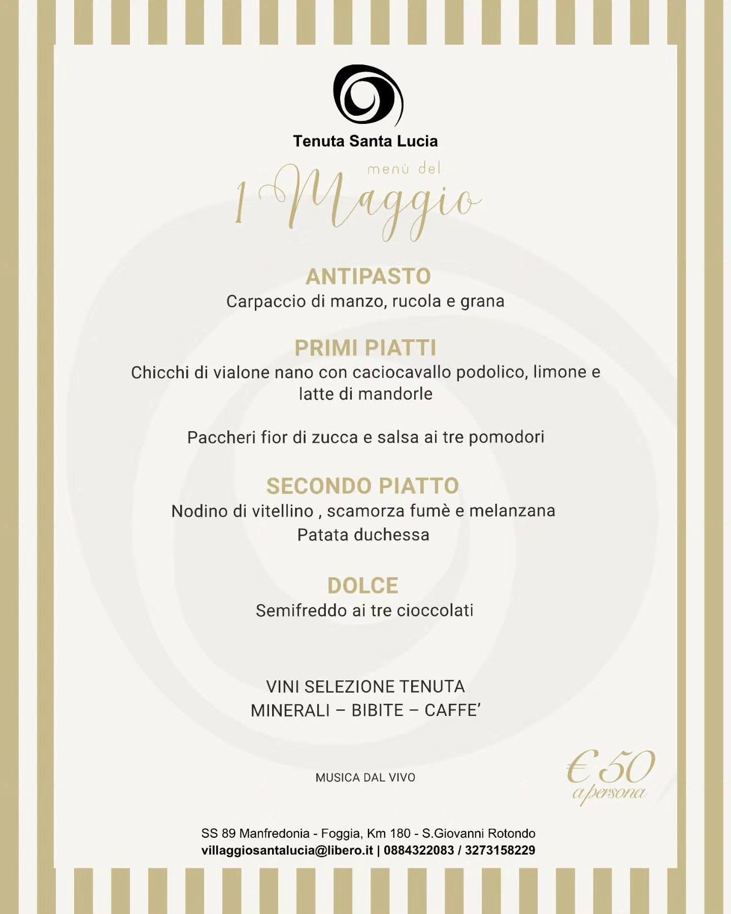 Pranzo del 1 maggio | Tenuta Santa Lucia