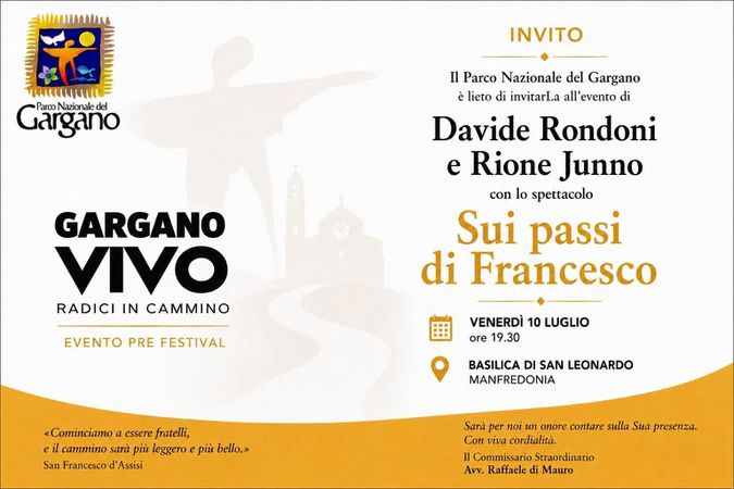 Sui passi di Francesco con Davide Rondoni – Gargano Vivo