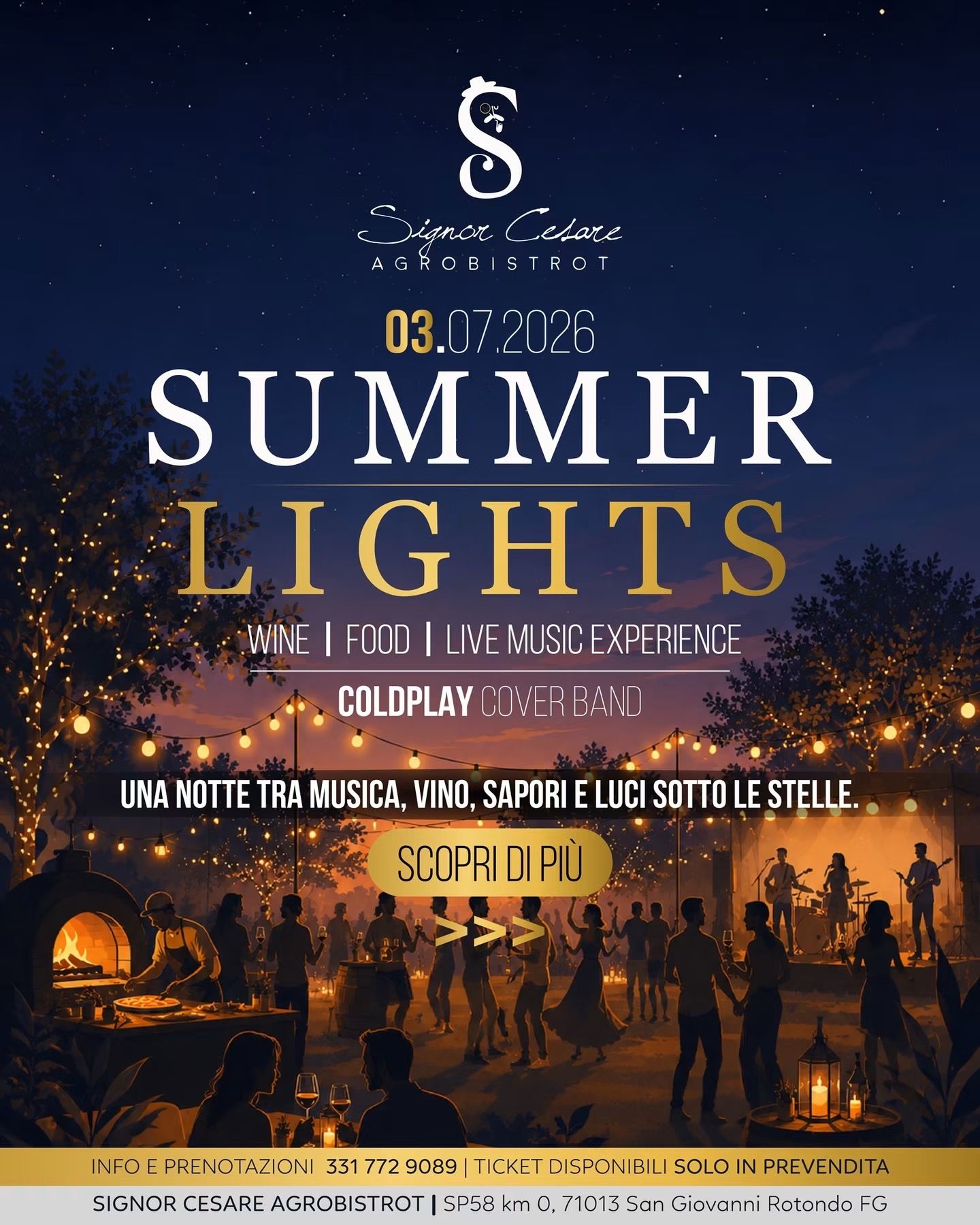 Summer Lights 2026 – Wine, Food & Live Music Experience