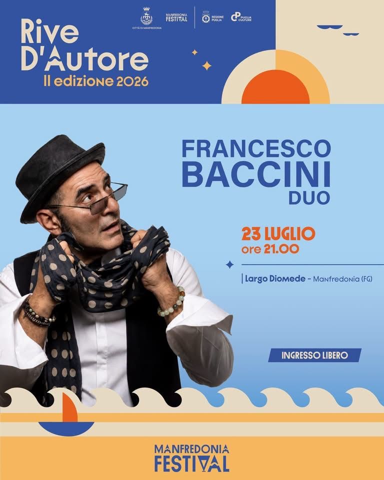 Francesco Baccini e Michele Cusato in concerto | Rive d'Autore 2026