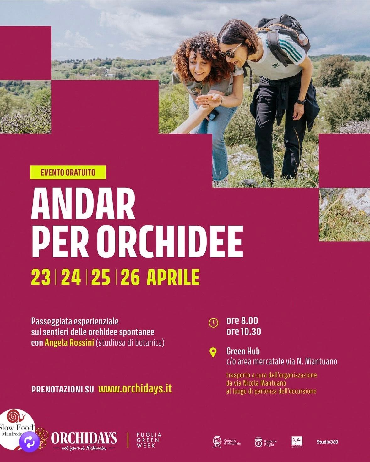 Andar per Orchidee Orchidays – Passeggiate botaniche tra le orchidee spontanee 