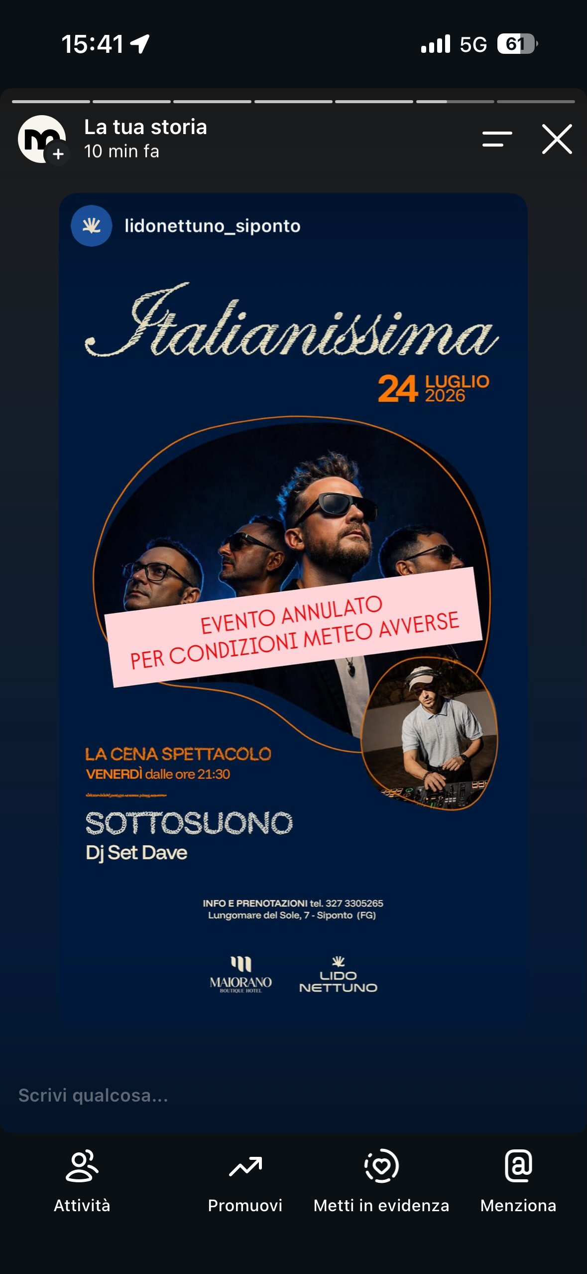 ANNULLATA - Italianissima – La Cena Spettacolo con Sottosuono | Lido Nettuno