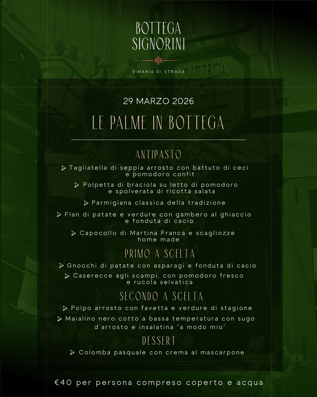 Apericena in Bottega – Trilogia di Mare