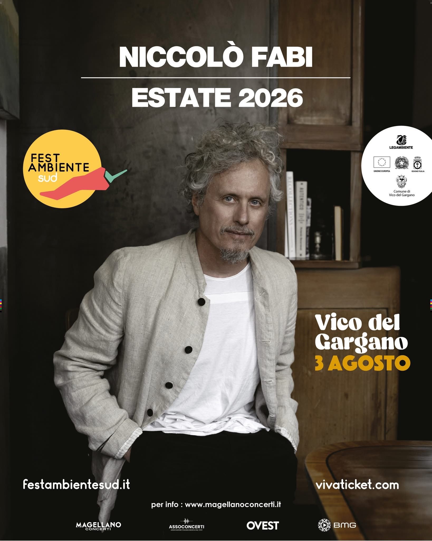 Niccolò Fabi in concerto a Festambiente Sud Green Cave | Vico del Gargano 