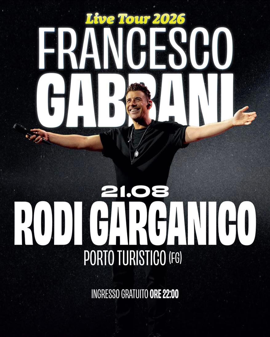 Francesco Gabbani Live Tour 2026 | Rodi Garganico