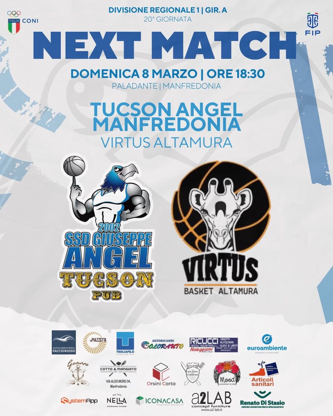 Basket | Tucson Angel Manfredonia – Virtus Basket Altamura