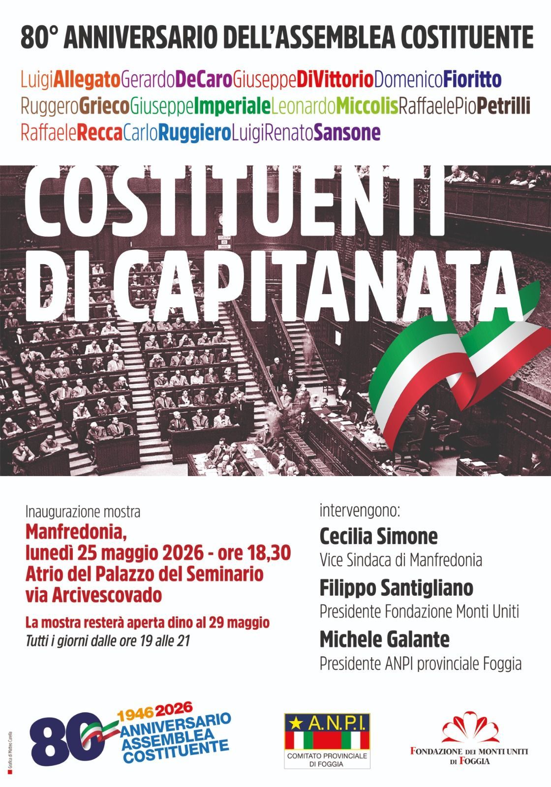 Costituenti di Capitanata – Mostra per l’80° anniversario dell’Assemblea Costituente