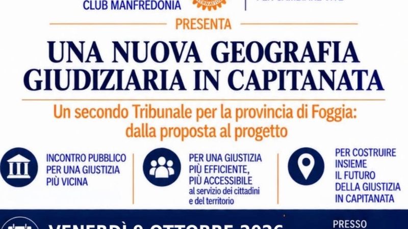 Una nuova geografia giudiziaria in Capitanata Una nuova geografia giudiziaria in Capitanata