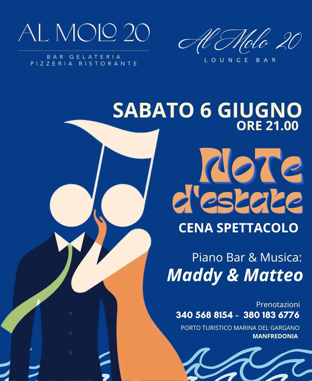 Note d'Estate – Cena Spettacolo con Maddy & Matteo