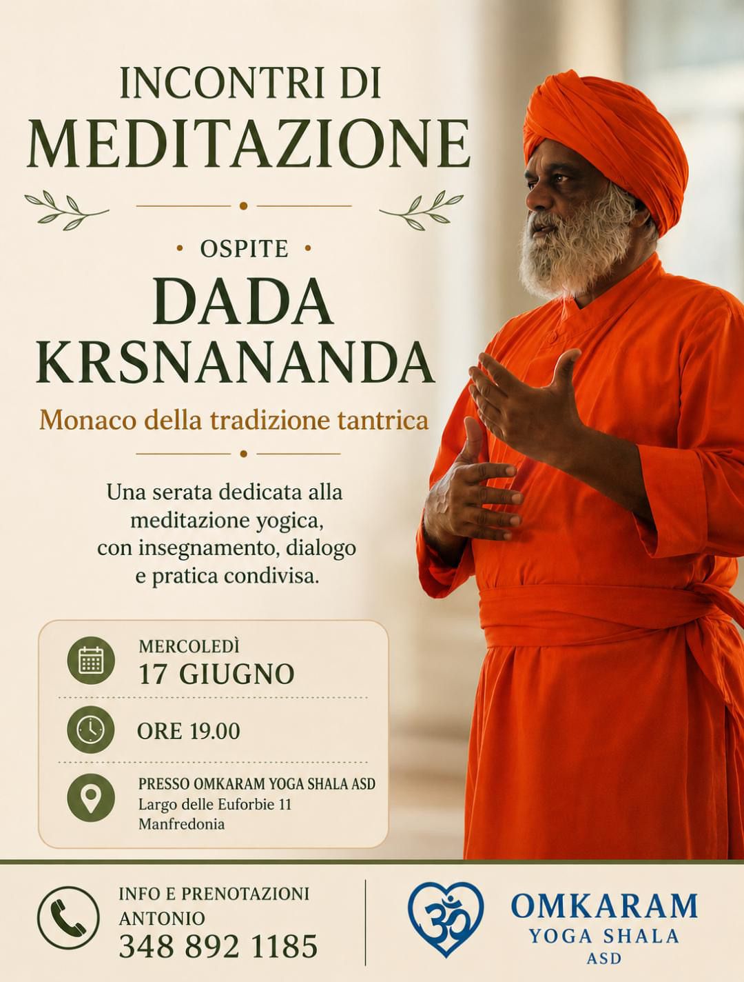 Incontri di Meditazione con Dada Krsnananda