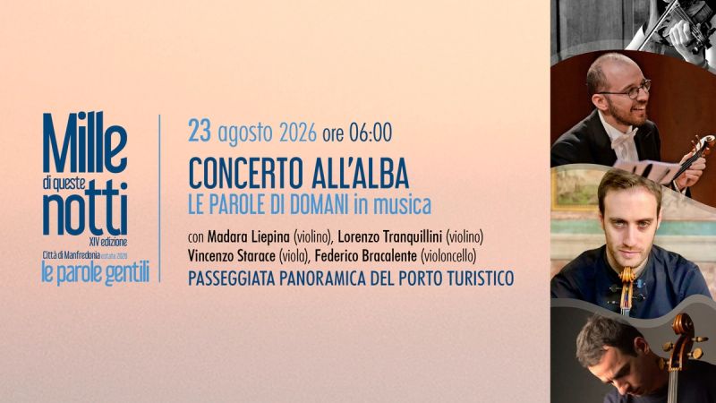 Concerto all’alba | Manfredonia Festival 2026 Concerto all’alba | Manfredonia Festival 2026