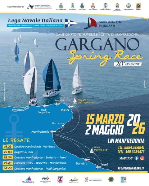 Gargano Spring Race – Regata costiera Manfredonia Mattinata
