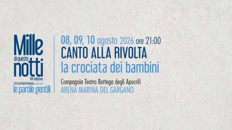 La Crociata dei Bambini | Manfredonia Festival 2026 La Crociata dei Bambini | Manfredonia Festival 2026