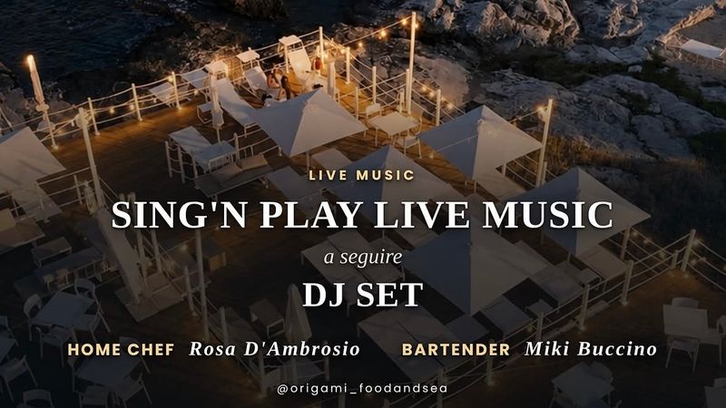 Cena spettacolo con Sing’n Play e DJ set | Origami Food & Sea