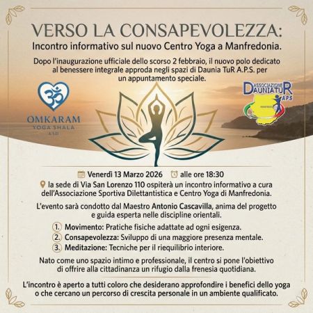 Incontro sul nuovo Centro Yoga di Manfredonia | Omkaram Yoga Shala