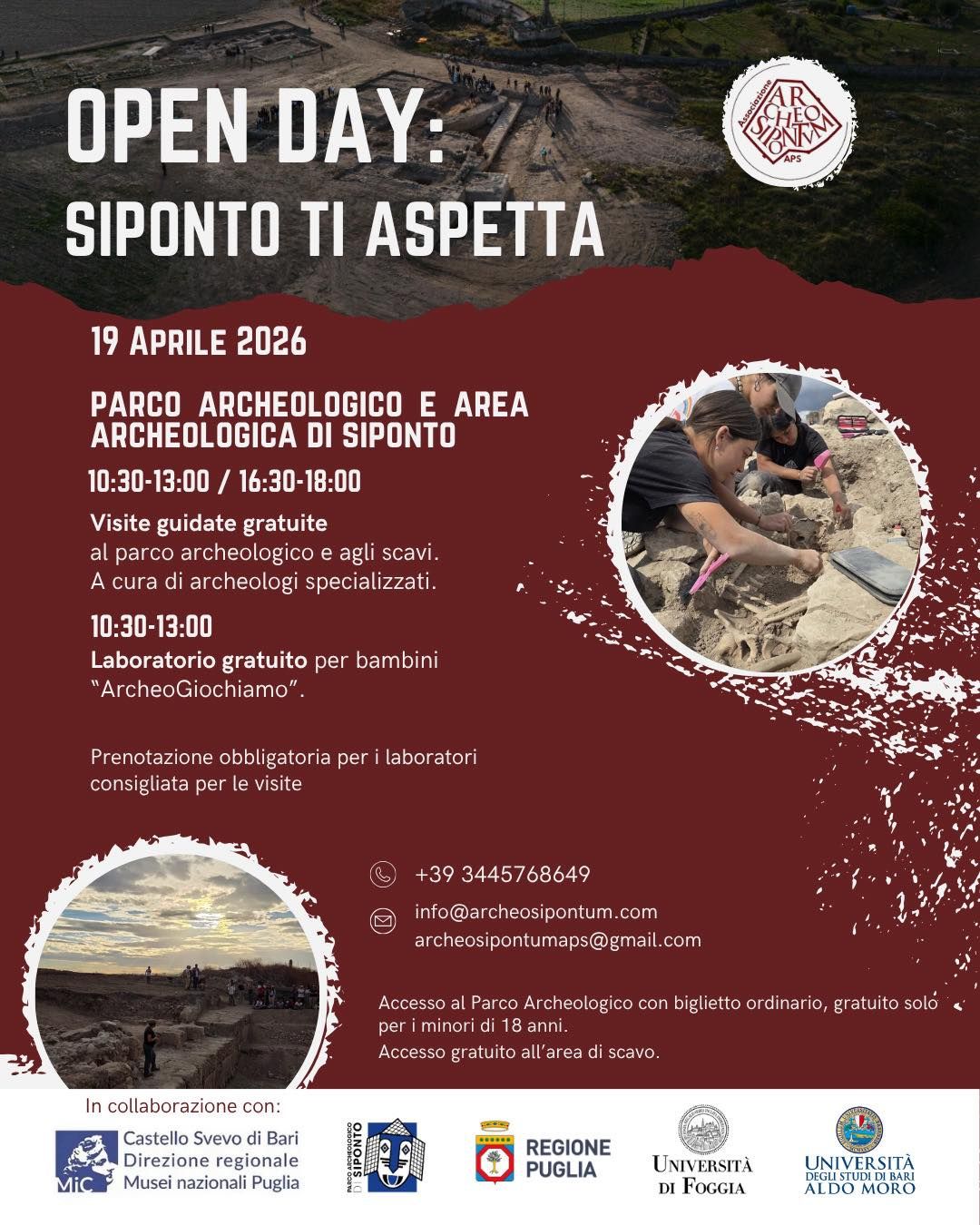 Visite guidate e laboratori | Open Day Siponto 