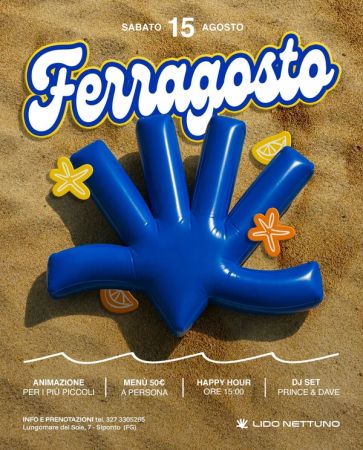 Ferragosto al Lido Nettuno – Pranzo, Animazione, Happy Hour e DJ Set