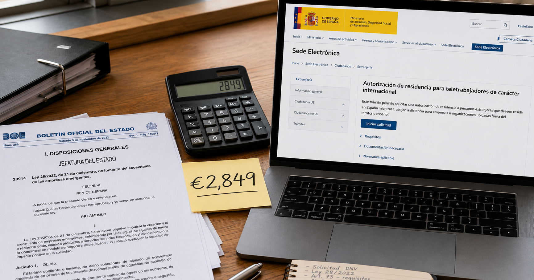 PLACEHOLDER (draft): Side-by-side comparison of Spain's Non-Lucrative Visa and Digital Nomad Visa in 2026 — income requirements (€2,400 vs €2,849), work permission, tax options (IRPF vs Beckham Law), and application route. Swap with the designed split-screen infographic per the visual spec before publish.