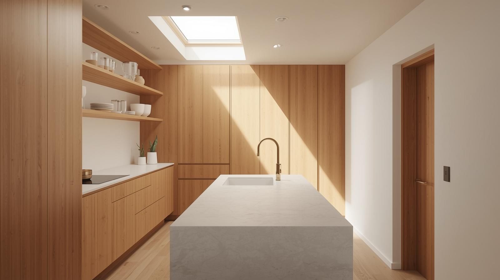 Sunlit Scandinavian Kitchen