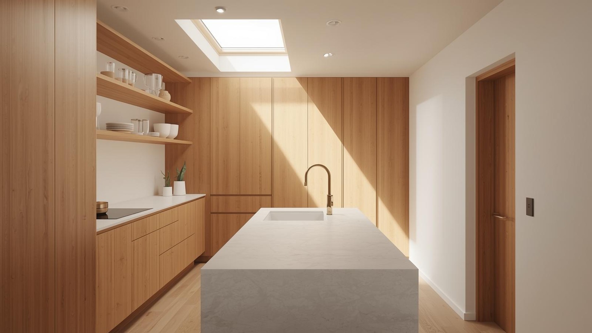Sunlit Scandinavian Kitchen
