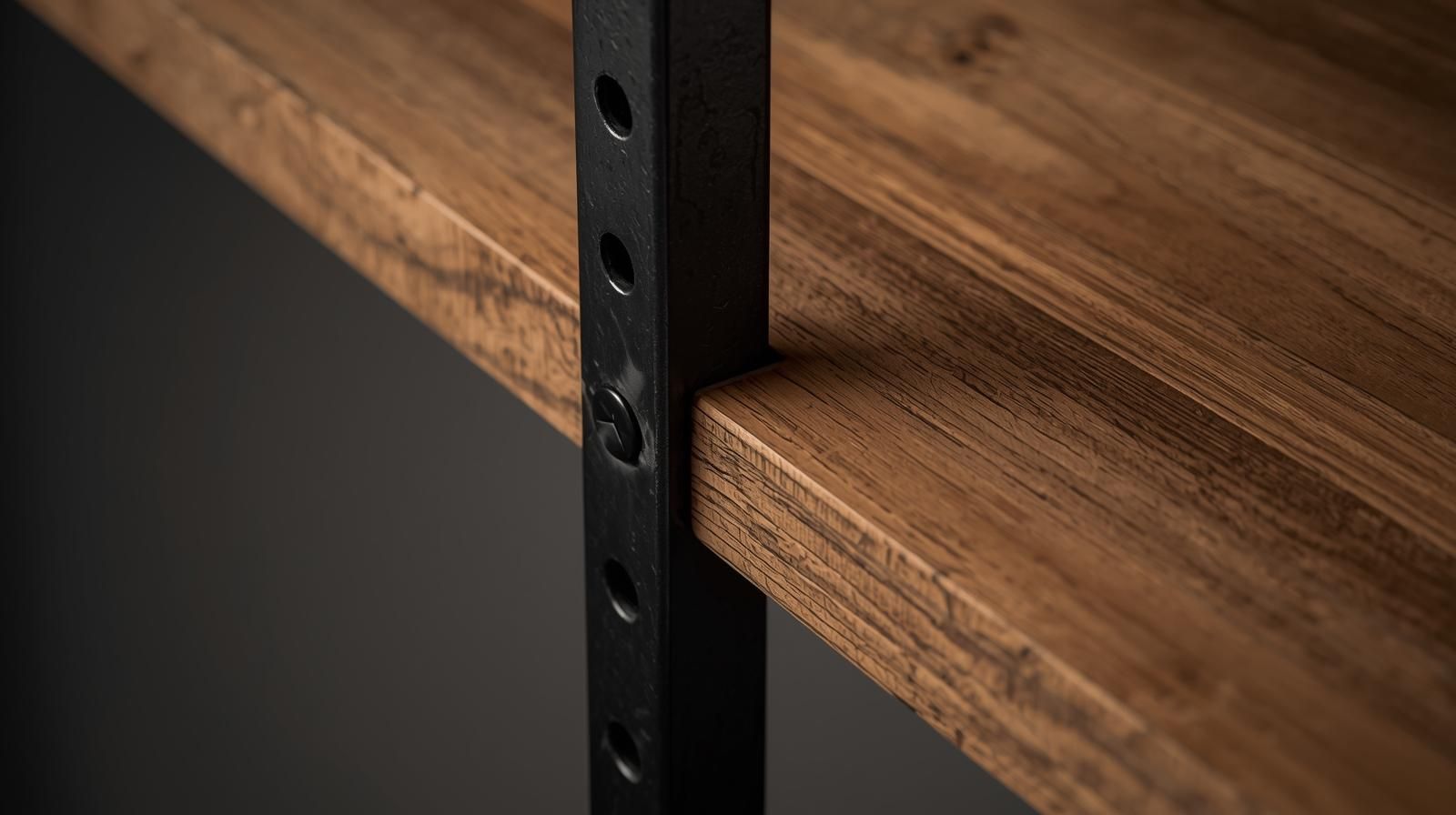 Steel and oak detail