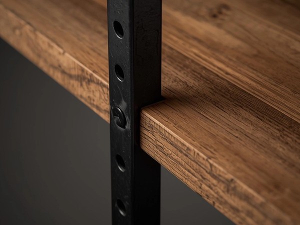 Steel and oak detail