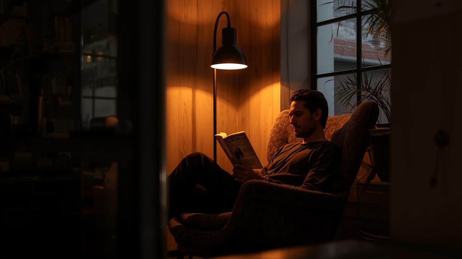Evening reading nook