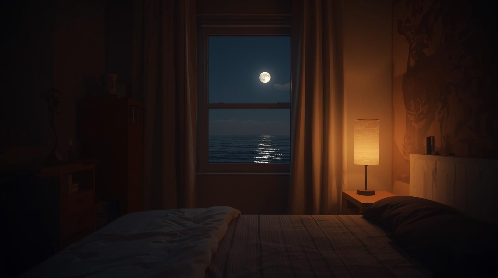 Night surf glow