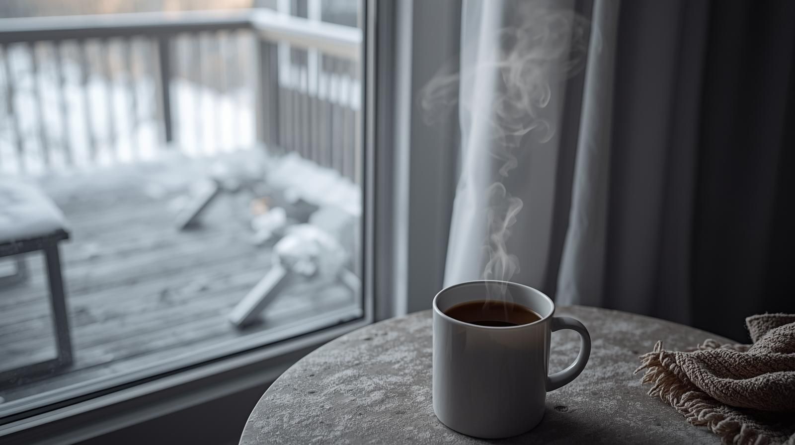 Snowy deck