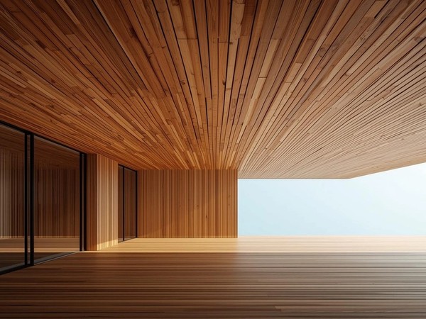 Teak ceiling detail