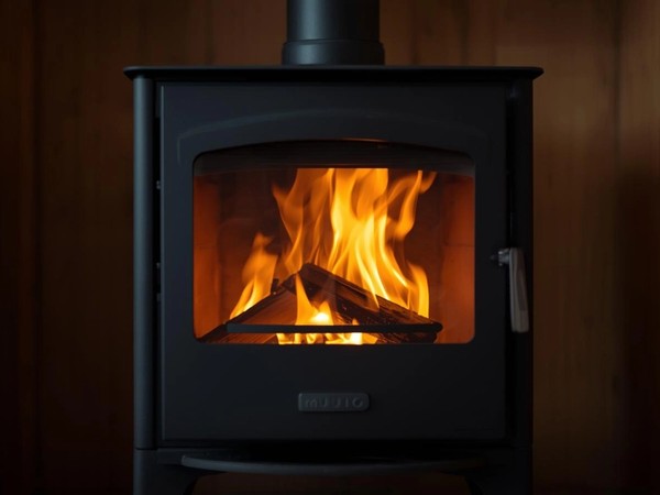 Wood stove glow