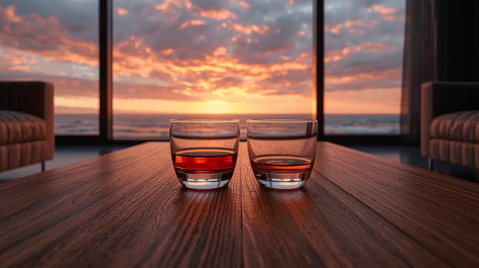 Sunset cocktail hour