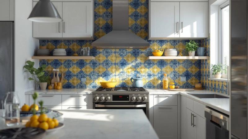 Bold Patterns, Balanced Spaces in Kitchens