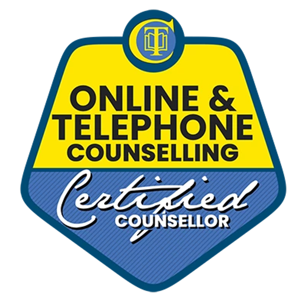 Online and telephone counselling badge